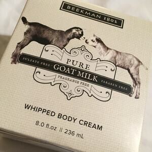 Beekman 1802 UNSCENTED 8 oz Whipped Body Cream Goat Milk USA MADE Cruelty-Free